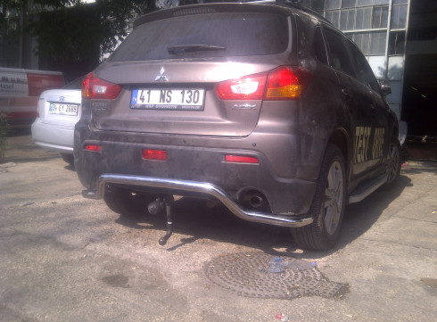 Защита заднего бампера для Mitsubishi ASX 14+ Чайка от Tamsan фото