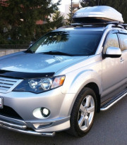 Защита переднего бампера для Mitsubishi Outlander XL 06-10 труба двойная от Tamsan фото