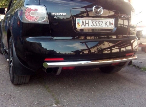 Защита заднего бампера для Mazda CX-7 2006&ndash;2012 труба одинарная от Tamsan фото