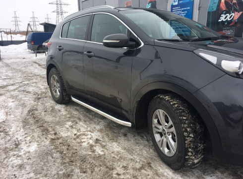 Подножки для KIA Sportage 16-22 Елегант от Tamsan фото