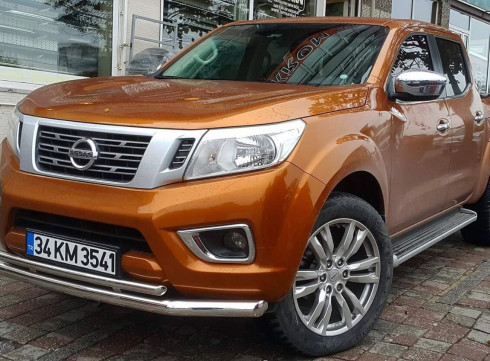 Защита переднего бампера для автомобиля Nissan NP300-Navara 2015+ труба двойная от Tamsan фото