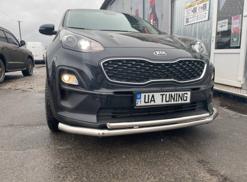 Защита переднего бампера для KIA Sportage 16-22 труба двойная от Tamsan фото
