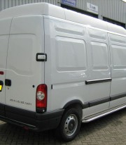 Пороги с листом (площадка) на Renault Master TAMSAN нержавейка фото