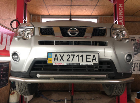 Защита бампера для Nissan X-Trail 2008-2014 Перед Двойной фото