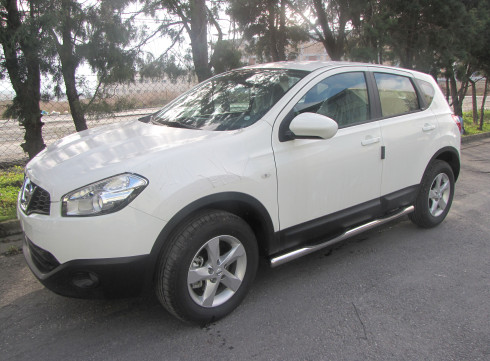 Подножки для Nissan Qashqai+2 2008-2014 порог трубой от Tamsan фото