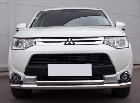 Защита переднего бампера для Mitsubishi Outlander XL 12-15 труба двойная от Tamsan фото