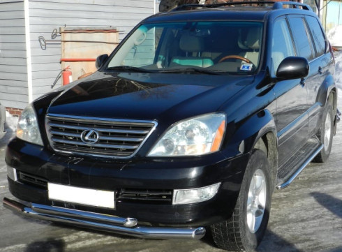 Защита переднего бампера для LEXUS GX 03-08 труба двойная от Tamsan фото