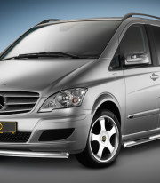 Защита переднего бампера для Mercedes-Benz Vito 10-15 труба одинарная от Tamsan фото