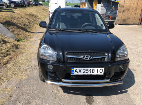 Защита переднего бампера для Hyundai Tucson 04-11 труба двойная от Tamsan фото
