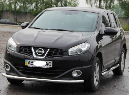 Защита переднего бампера для Nissan Qashqai 2006-2014 труба одинарная от Tamsan фото