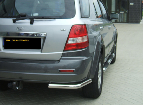 Защита заднего бампера  для KIA Sorento 02-09 Уголки одинарные от Tamsan фото