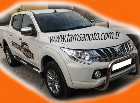Подножки для Mitsubishi L-200 15-19 порог трубой от Tamsan фото