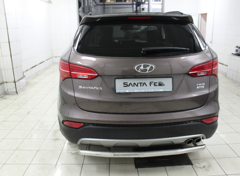 Защита заднего бампера для Hyundai Grand Santa-Fe 13+ труба одинарная от производителя Tamsan фото