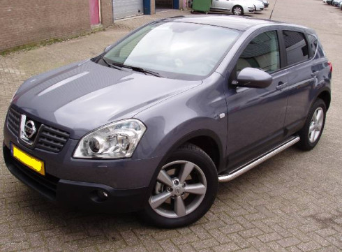 Подножки для Nissan Qashqai 2006-2014 порог листом от Tamsan фото