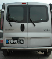 Защита заднего бампера для Nissan Primastar 2002-2015  зад с углами от Tamsan фото