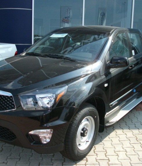 Пороги на SsangYong Actyon Sports TAMSAN Сома алюминий фото