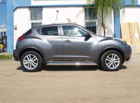 Подножки для Nissan Juke 10+ порог листом от Tamsan фото