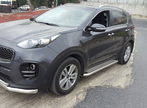 Подножки для KIA Sportage 16-22 порог листом от Tamsan фото