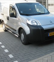 Пороги труба с проступью на Peugeot Bipper 2008+ фото