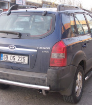 Защита заднего бампера для Hyundai Tucson 04-11 Труба одинарная от Tamsan фото