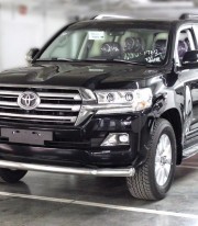 Труба одинарная на Toyota Land Cruiser 200 (LC 200) нержавейка фото