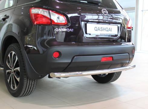 Защита заднего бампера для Nissan Qashqai 2006-2014 труба одинарная от Tamsan фото