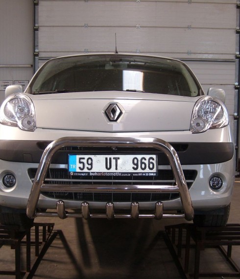 Кенгурятник низкий с грилем на Renault Kangoo TAMSAN нержавейка фото