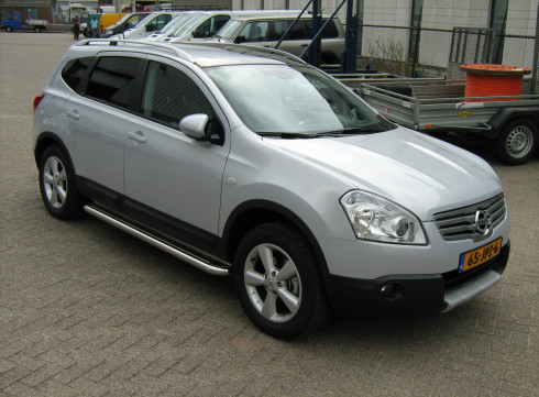 Подножки для Nissan Qashqai+2 порог листом 2008-2014 от Tamsan фото