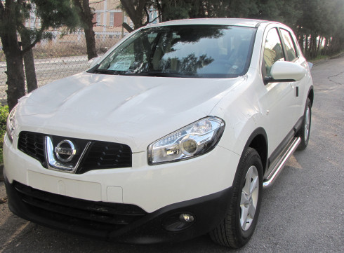 Подножки для Nissan Qashqai 2006-2014 порог листом от Tamsan фото