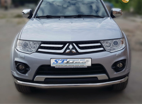 Защита переднего бампера для Mitsubishi Pajero Sport 2008-2016 труба одинарная от Tamsan фото