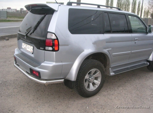 Защита заднего бампера для Mitsubishi Pajero Sport 98-08 труба одинарная от Tamsan фото