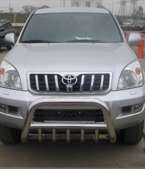 Кенгурятник низкий с грилем на Toyota Land Cruiser 120 Prado ( Toyota LC 120 Prado) UATUNING фото