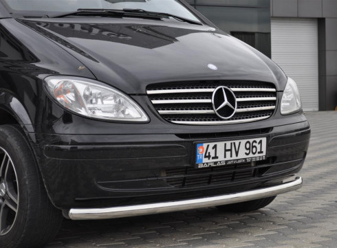Защита переднего бампера для Mercedes-Benz Vito 03-10 труба одинарная от Tamsan фото