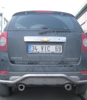 Защита заднего бампера для Chevrolet Captiva 06-11 &ldquo;Чайка&rdquo;  фото