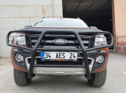 Кенгурятник для Ford Ranger 14-23 с защитой фар фото