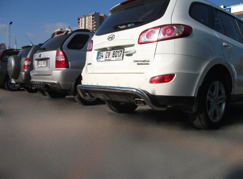 Защита заднего бампера для Hyundai Santa-Fe 06-12 ML от Tamsan фото