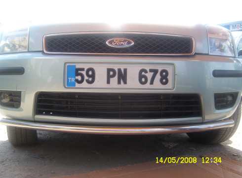 Защита переднего бампера для Ford Fusion 04-13 труба одинарная  от Tamsan фото