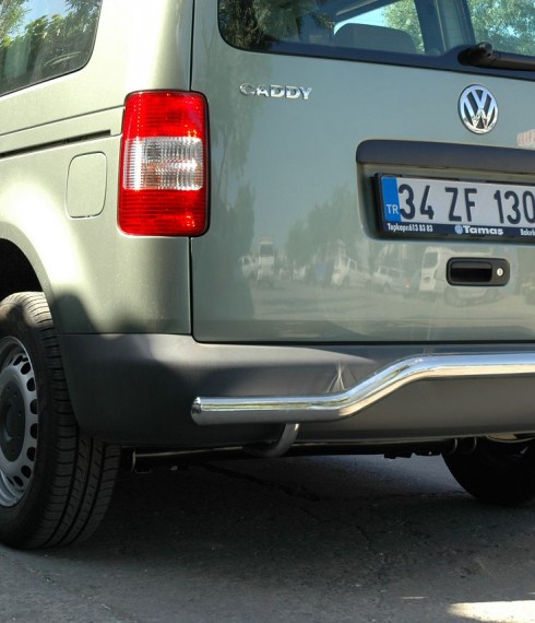 Защита заднего бампера на Volkswagen Caddy Волна (Чайка) фото