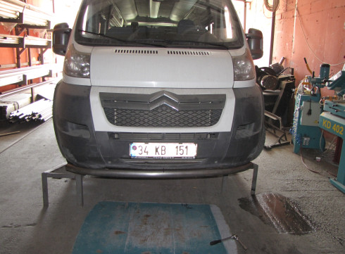 Защита переднего бампера для Citroen Jumper 07+ труба одинарная фото
