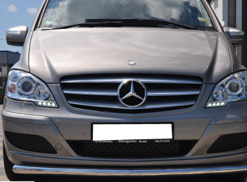 Защита переднего бампера для Mercedes-Benz Vito 10-15 труба одинарная от Tamsan фото