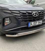 Защита переднего бампера для Hyundai Tucson 21+ труба двойная от Tamsan фото