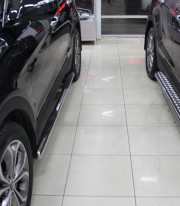 Подножки для Hyundai Grand Santa-Fe 13+ порог трубой от производителя Tamsan фото