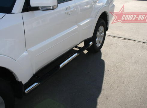 Подножки для Mitsubishi Pajero Vagon 07+ порог трубой от Tamsan фото