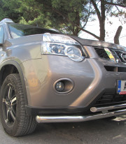 Защита бампера для Nissan X-Trail 2008-2014 Перед Одинарный фото