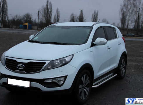 Подножки для KIA Sportege 10-15 порог листом от Tamsan фото