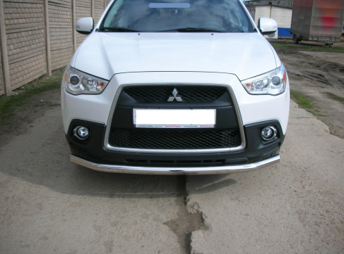 Защита переднего бампера для Mitsubishi ASX 14+ труба одинарная фото
