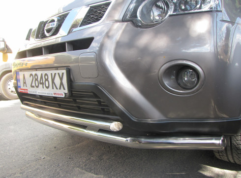 Защита бампера для Nissan X-Trail 2008-2014 Перед Двойной фото
