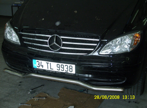 Защита переднего бампера для Mercedes-Benz Vito 03-10 Чайка от Tamsan фото
