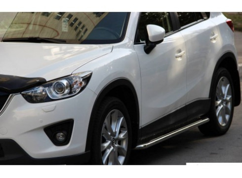 Подножки для Mazda CX-5 2012-2017 порог листом от Tamsan фото