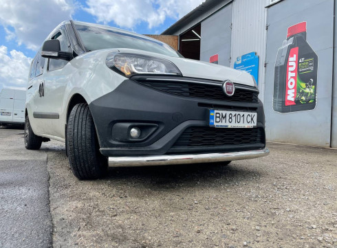 Защита переднего бампера  для Fiat Doblo 19+ труба одинарная фото